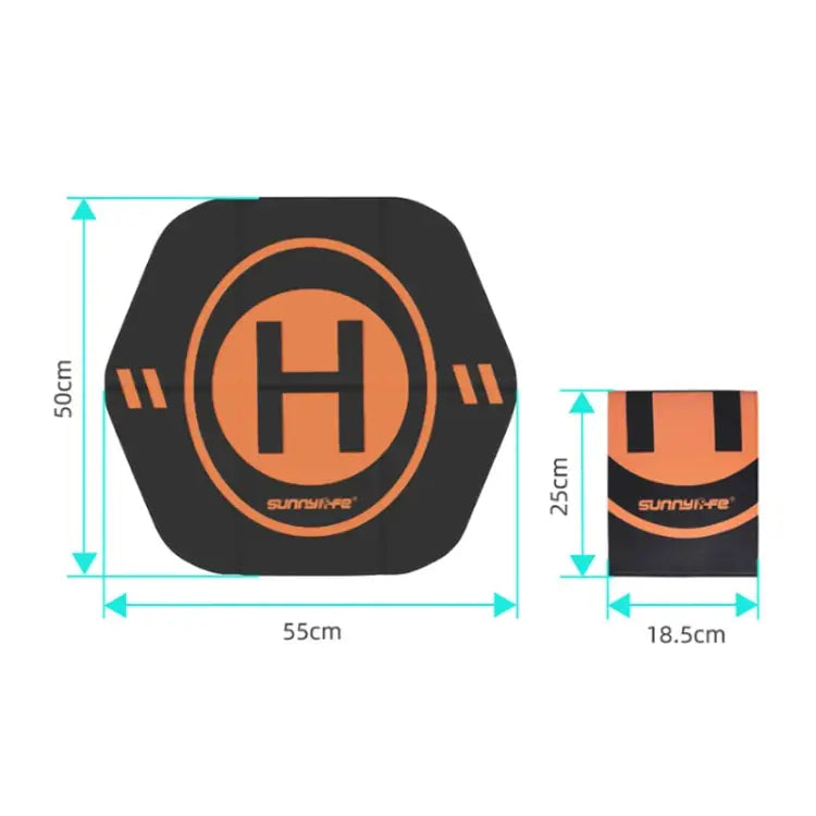 Sunnylife Drone Universal Double Sided Foldable Leather Helipad,Size:55 x 50cm TJP08 - TJP08