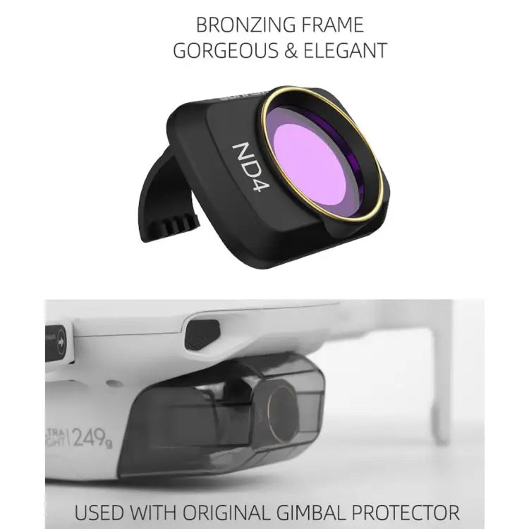 Sunnylife MM-FI9256 For DJI Mavic mini 4 In 1 Drone ND4 + ND8 + ND16 + ND32 Lens Filter ND4 + ND8 + ND16 + ND32 - ND4