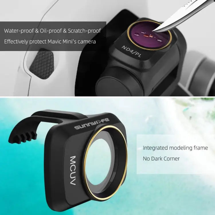 Sunnylife MM-FI9256 For DJI Mavic mini 4 In 1 Drone ND4 + ND8 + ND16 + ND32 Lens Filter ND4 + ND8 + ND16 + ND32 - ND4