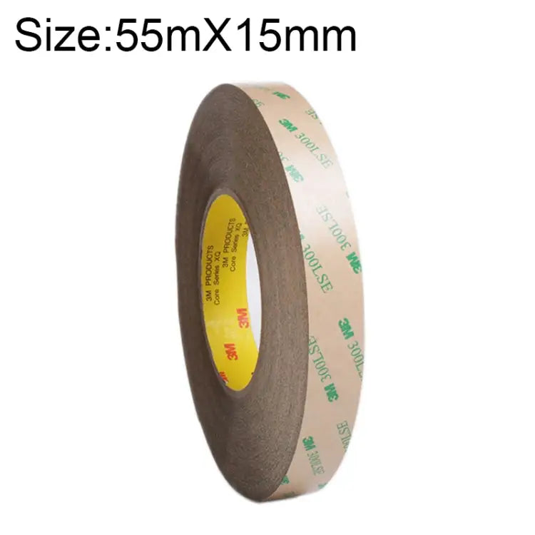 Super Adhesive Ultra-thin Transparent and High-temperature Resistant Double-sided Traceless Tape Size: 55m x 15mm Size: