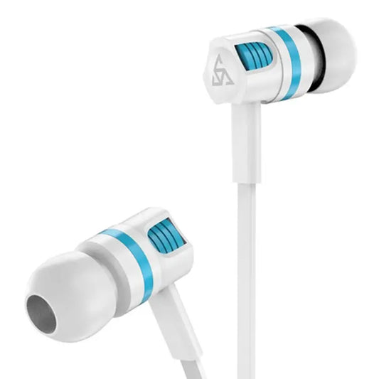 Super Bass Stereo Earphone with Microphone for Samsung / Xiaomi Mobile Phone - White Earphone