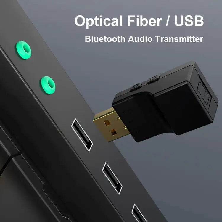 SW03 2 in 1 Bluetooth 5.0 Audio Transmitter USB + SPDIF Low Lantency Optical Wireless Adapter for TV PC