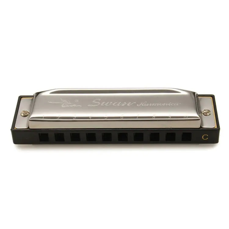 Swan SW1020-7 10 Holes Diatonic Blues Harp Harmonica Adult Student Children Beginner Instruments SW1020-7 10 Holes
