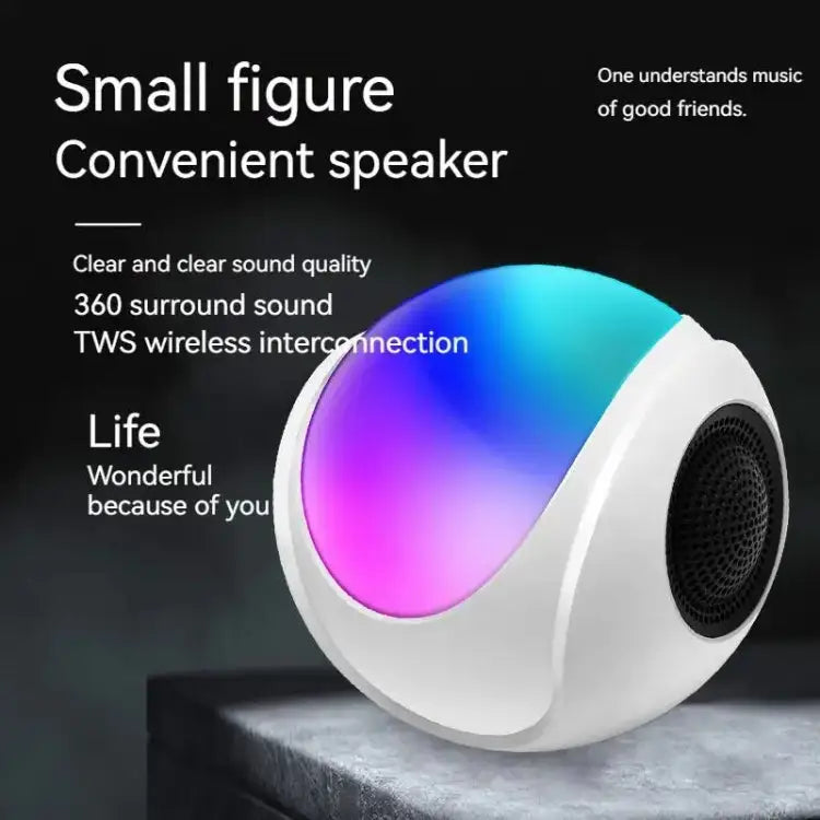 SY-688 TWS RGB Colorful Light Mini Card Bluetooth Speaker SY-688 White - SY-688 White - Apple Accessories