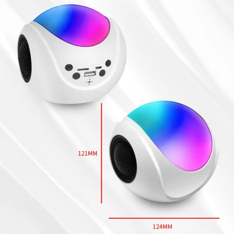 SY-688 TWS RGB Colorful Light Mini Card Bluetooth Speaker SY-688 White - SY-688 White - Apple Accessories