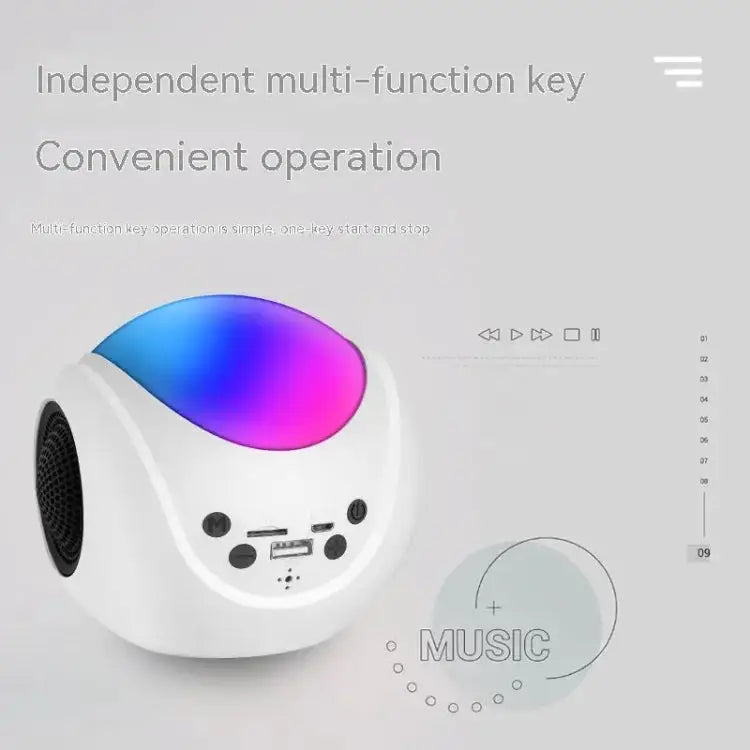 SY-688 TWS RGB Colorful Light Mini Card Bluetooth Speaker SY-688 White - SY-688 White - Apple Accessories