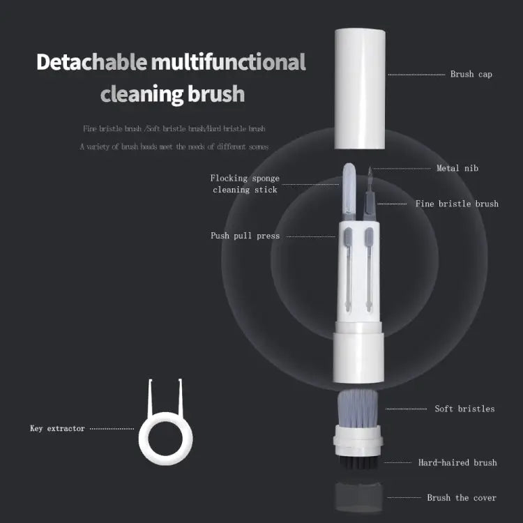 SYT-05 6-in-1 Bluetooth Earphone Clean Pen Brush Computer Keyboard Cleaning Tool SYT-05 - SYT-05 - Apple Accessories