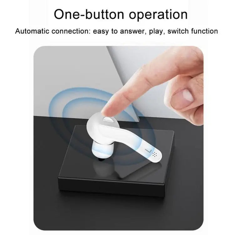 T-88 TWS Bluetooth V5.0 Wireless Stereo Earphones with Magnetic Charging Box - White