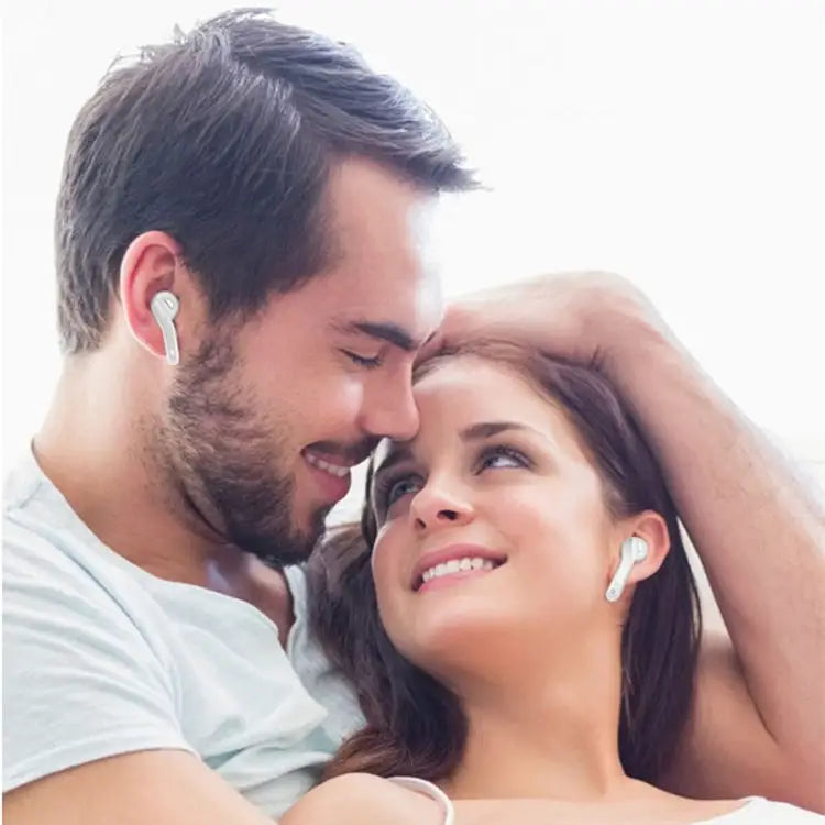 T-88 TWS Bluetooth V5.0 Wireless Stereo Earphones with Magnetic Charging Box - White