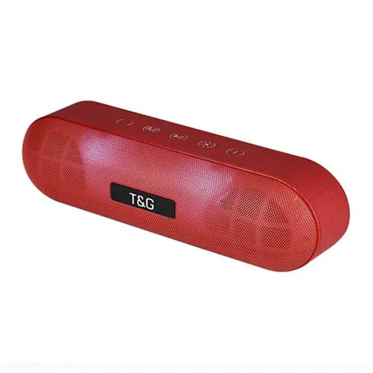 T&G TG148 Portable Stereo Audio Super Bass LED Lantern Pill Wireless Bluetooth Speaker - Red - Apple Accessories