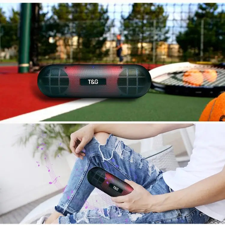 T&G TG148 Portable Stereo Audio Super Bass LED Lantern Pill Wireless Bluetooth Speaker - Apple Accessories