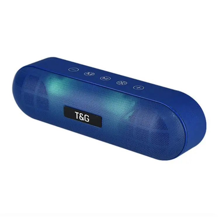 T&G TG148 Portable Stereo Audio Super Bass LED Lantern Pill Wireless Bluetooth Speaker - Blue - Apple Accessories