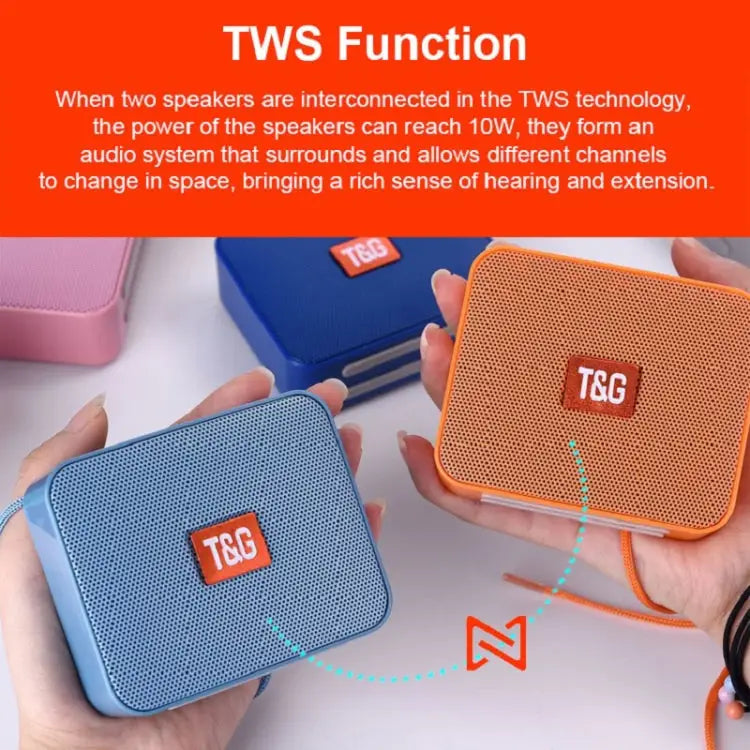 T&G TG166 Color Portable Wireless Bluetooth Small Speaker Pink Blue Brown Yellow Black Red Silver Gray Orange Green