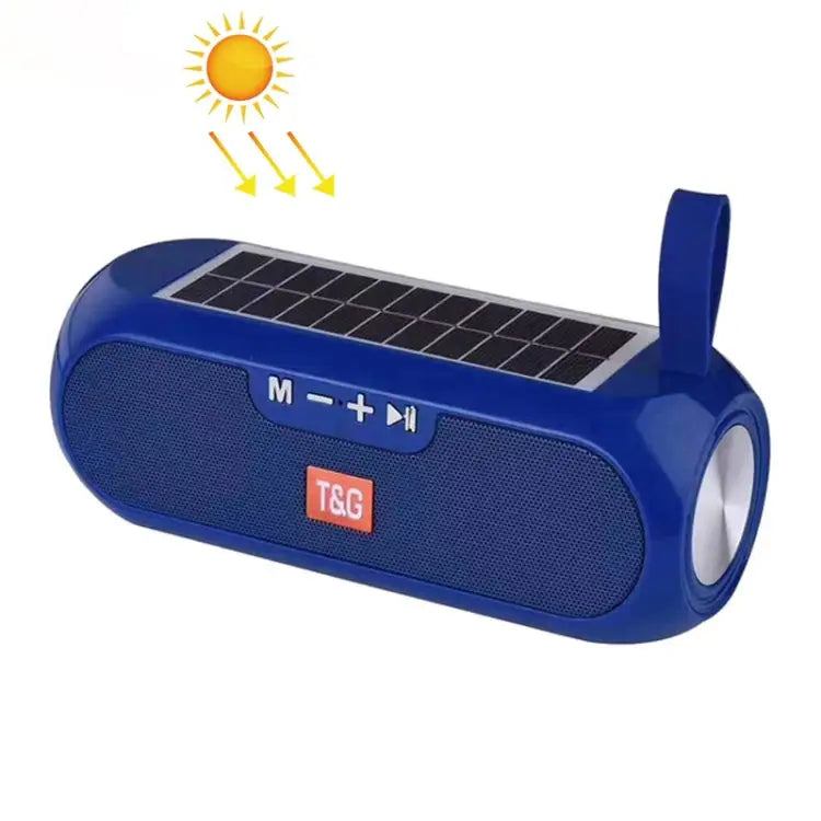 T&G TG182 Portable Column Wireless Stereo Music Box Solar Power waterproof USB AUX FM radio super bass - Green - Apple