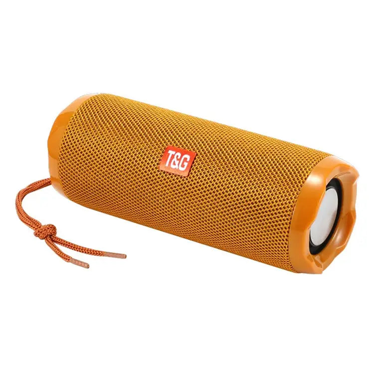 T&G TG191 20W Waterproof Bluetooth Speaker Stereo Double Diaphragm Subwoofer Portable Audio FM Radio - Gold - Apple
