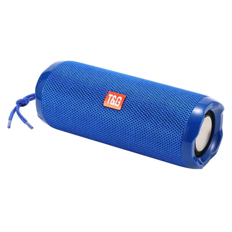 T&G TG191 20W Waterproof Bluetooth Speaker Stereo Double Diaphragm Subwoofer Portable Audio FM Radio - Blue - Apple
