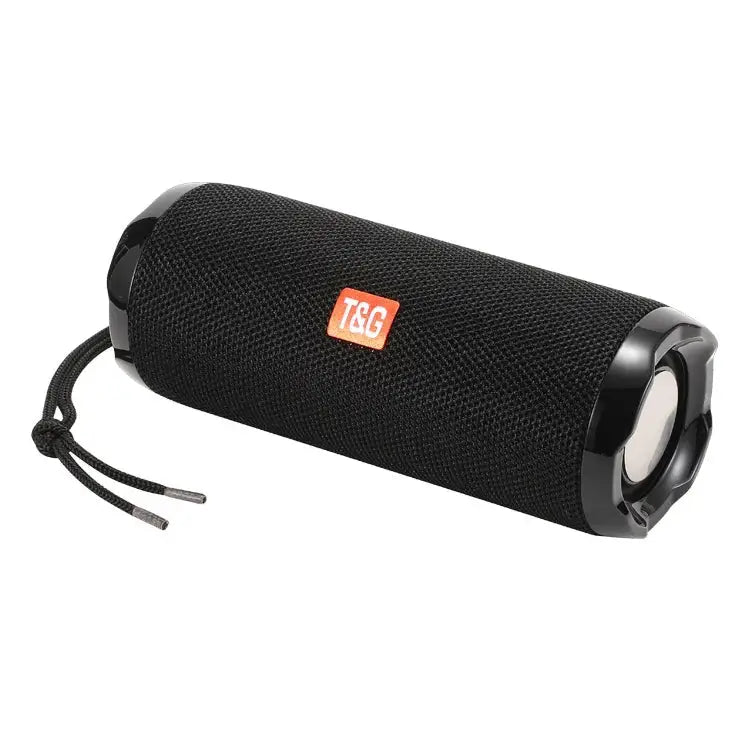 T&G TG191 20W Waterproof Bluetooth Speaker Stereo Double Diaphragm Subwoofer Portable Audio FM Radio - Black - Apple