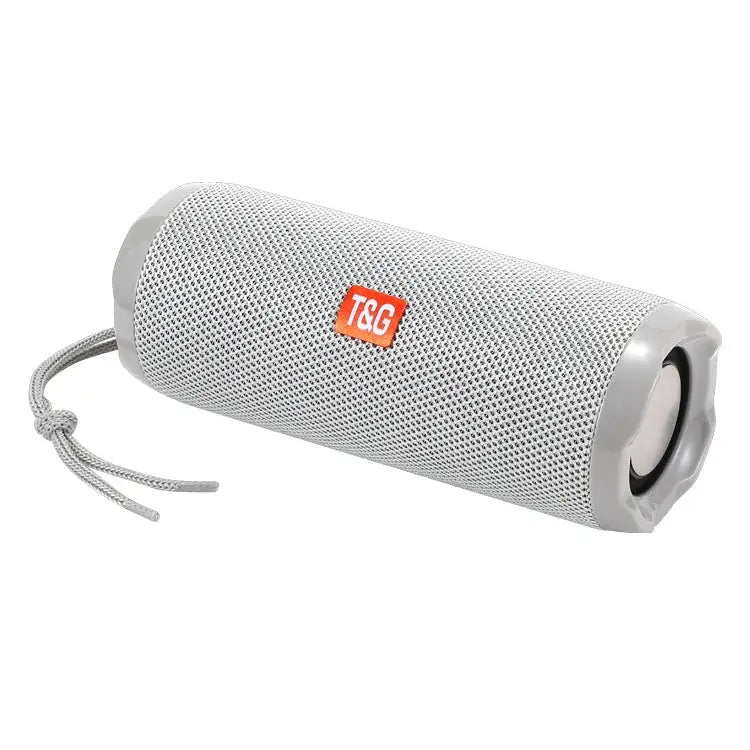 T&G TG191 20W Waterproof Bluetooth Speaker Stereo Double Diaphragm Subwoofer Portable Audio FM Radio - Gray - Apple