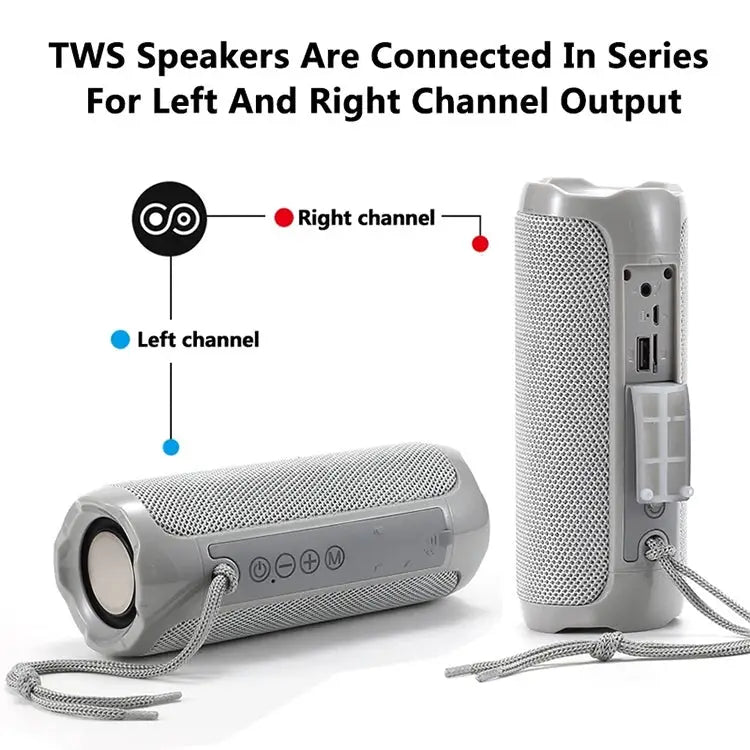 T&G TG191 20W Waterproof Bluetooth Speaker Stereo Double Diaphragm Subwoofer Portable Audio FM Radio - Apple Accessories