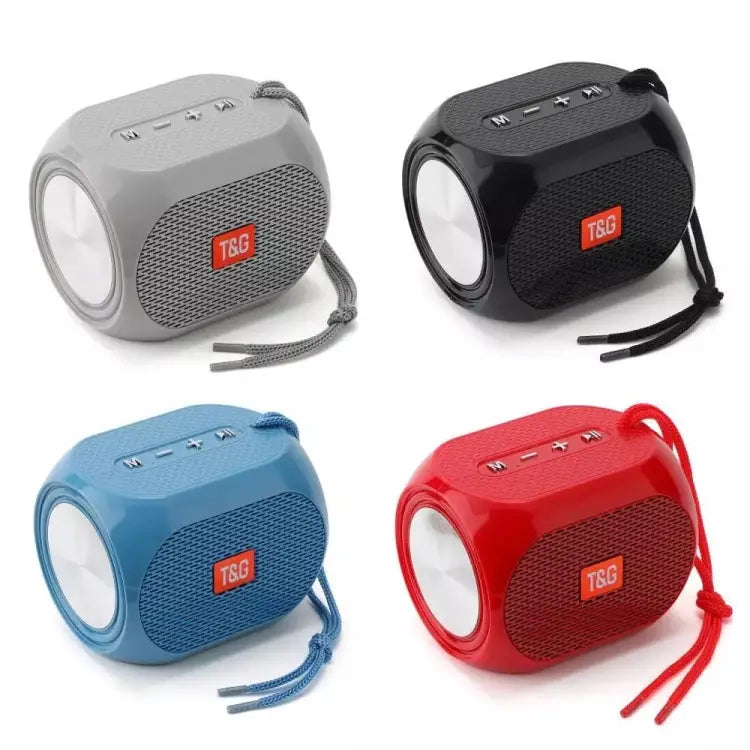 T&G TG196 TWS Subwoofer Bluetooth Speaker With Braided Cord Support USB/AUX/TF Card/FM - Gray