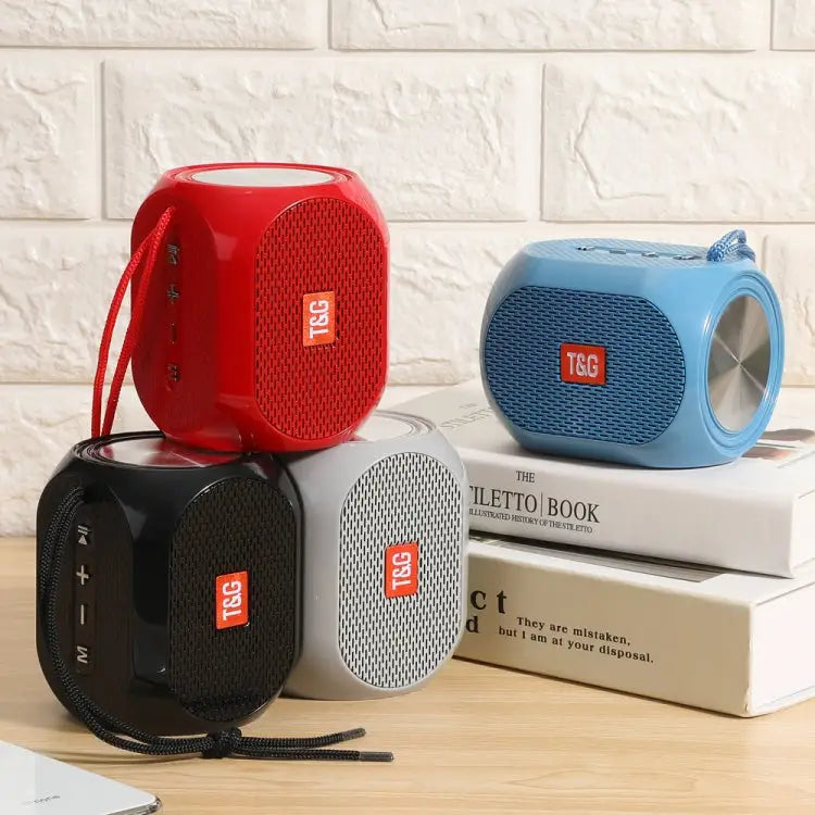 T&G TG196 TWS Subwoofer Bluetooth Speaker With Braided Cord Support USB/AUX/TF Card/FM - Gray