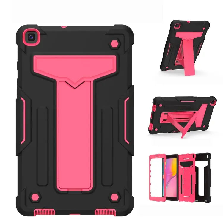 T-shaped Bracket Contrast Color Shockproof PC + Silicone Flat Protective Case For Samsung Galaxy Tab A8.0 (2019) T290