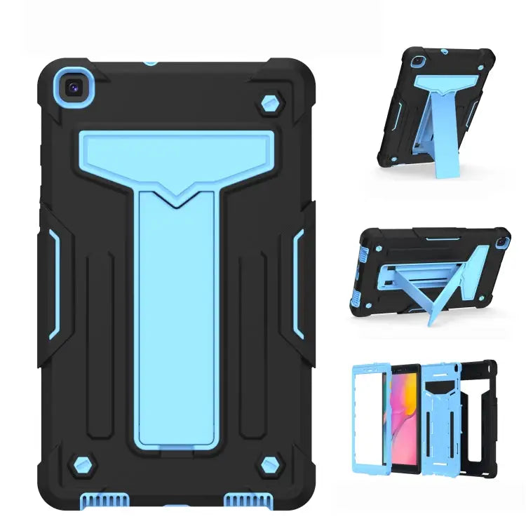 T-shaped Bracket Contrast Color Shockproof PC + Silicone Flat Protective Case For Samsung Galaxy Tab A8.0 (2019) T290