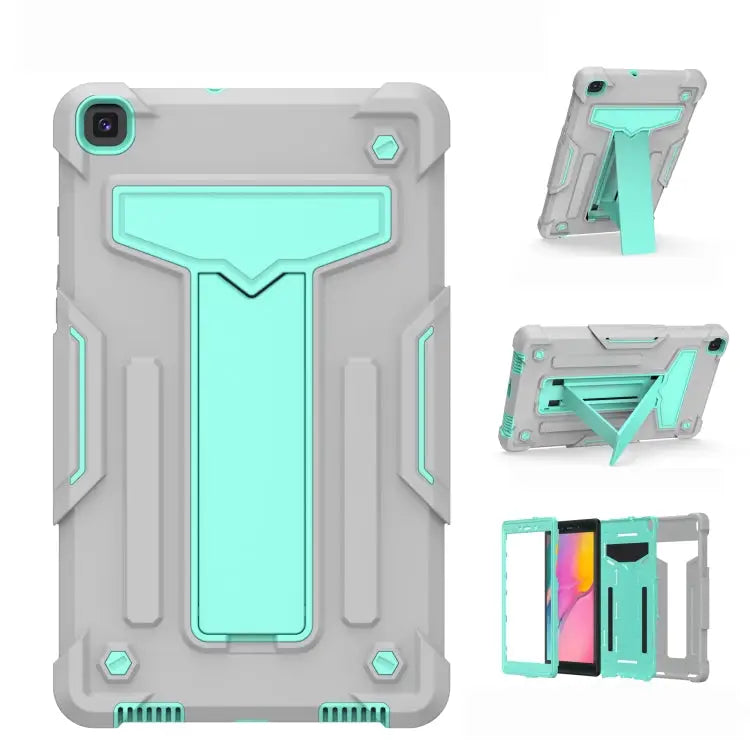T-shaped Bracket Contrast Color Shockproof PC + Silicone Flat Protective Case For Samsung Galaxy Tab A8.0 (2019) T290