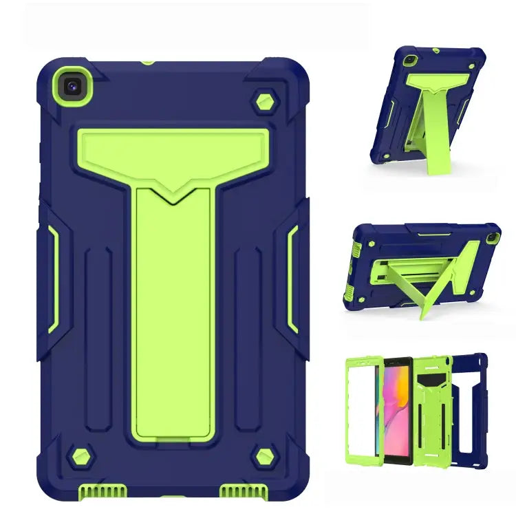 T-shaped Bracket Contrast Color Shockproof PC + Silicone Flat Protective Case For Samsung Galaxy Tab A8.0 (2019) T290