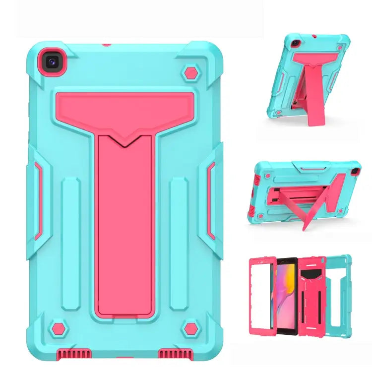 T-shaped Bracket Contrast Color Shockproof PC + Silicone Flat Protective Case For Samsung Galaxy Tab A8.0 (2019) T290
