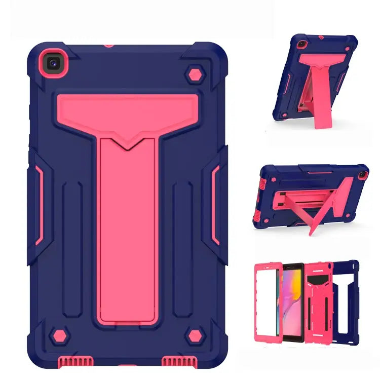 T-shaped Bracket Contrast Color Shockproof PC + Silicone Flat Protective Case For Samsung Galaxy Tab A8.0 (2019) T290