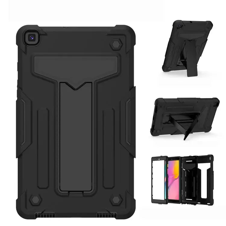 T-shaped Bracket Contrast Color Shockproof PC + Silicone Flat Protective Case For Samsung Galaxy Tab A8.0 (2019) T290