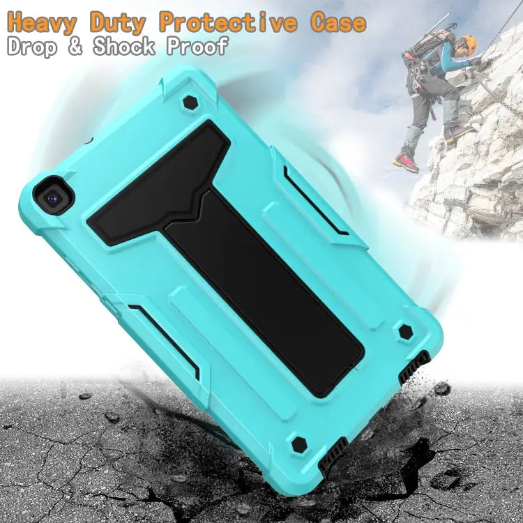 T-shaped Bracket Contrast Color Shockproof PC + Silicone Flat Protective Case For Samsung Galaxy Tab A8.0 (2019) T290