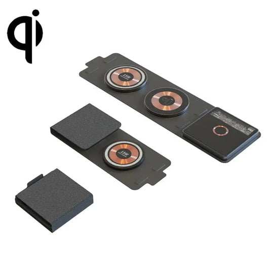 T01 15W 3 in 1 Wireless Charger Foldable Clear Glass Portable Fast Charger - T01