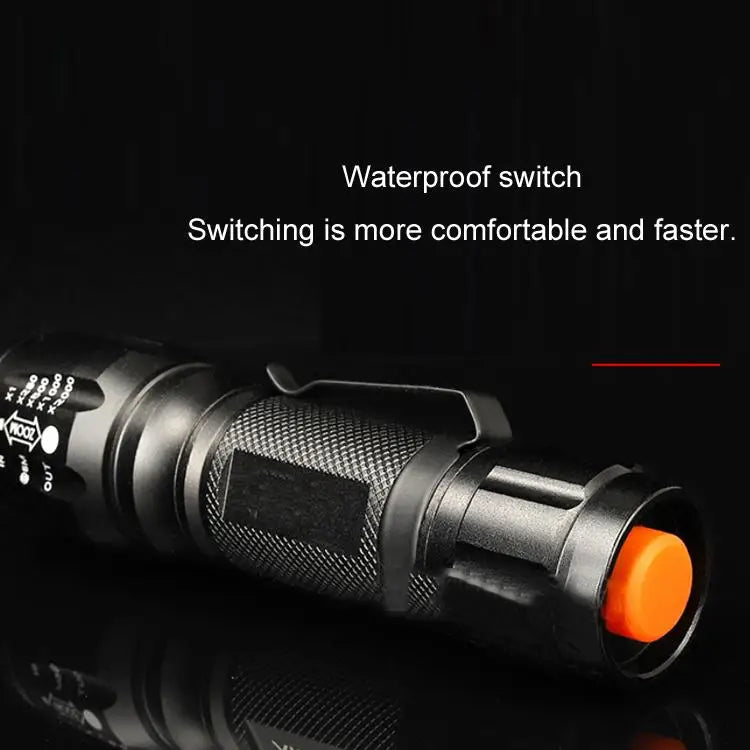 T02 Pen Clip Mini Flashlight T6 Telescopic Zoom Led Flashlight Outdoor Waterproof Long Shot Glare Flashlight T02 Pen