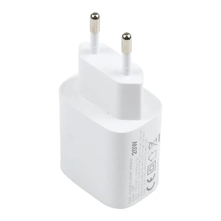 T087 20W USB-C / Type-C + USB Ports Fast Charging Travel Charger EU Plug - EU Plug
