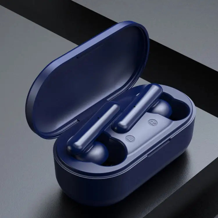 T10 Mini Touch Control Hifi TWS Wireless Bluetooth Earphones With Mic & Charger Box - Blue - Apple Accessories
