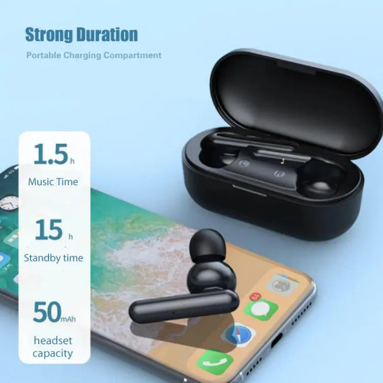 T10 Mini Touch Control Hifi TWS Wireless Bluetooth Earphones With Mic & Charger Box - Apple Accessories