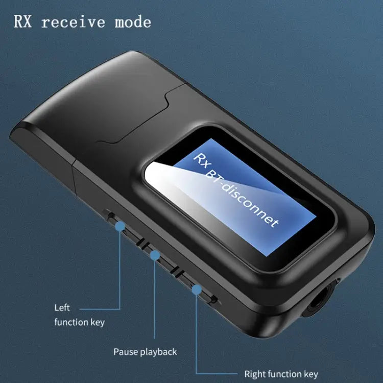 T11B 2 in 1 USB Bluetooth 5.0 Transmitter & Receiver Audio Adapter with LCD Screen T11B - T11B
