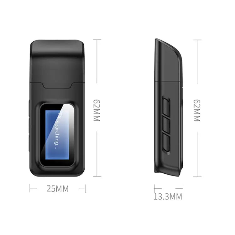 T11B 2 in 1 USB Bluetooth 5.0 Transmitter & Receiver Audio Adapter with LCD Screen T11B - T11B