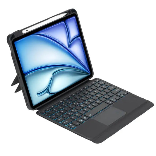 T11B-AS Detachable Rotating Backlit Touch Bluetooth Keyboard Case For iPad Air 11 2024 / Air 5 / Air 4 10.9 / Pro 11