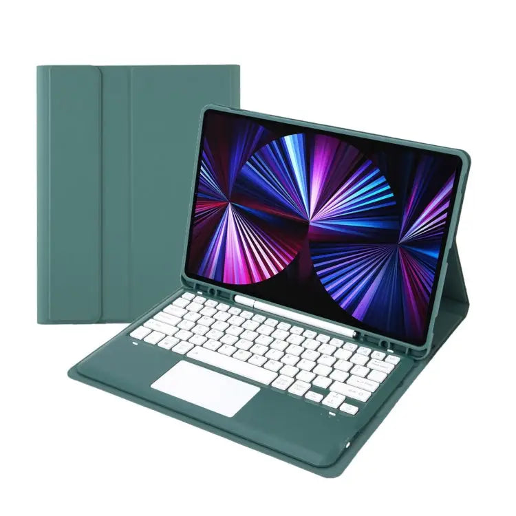 T12B-A Detachable Touch Pad Bluetooth Keyboard Leather Tablet Case For iPad Air 13 2025 / 2024 / Pro 12.9 inch