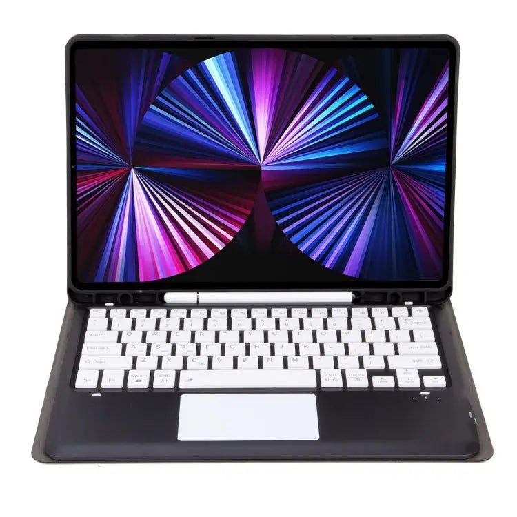 T12B-A Detachable Touch Pad Bluetooth Keyboard Leather Tablet Case For iPad Air 13 2025 / 2024 / Pro 12.9 inch