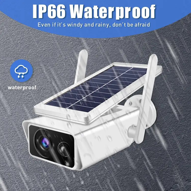 T13-2 1080P HD Solar Powered 2.4GHz WiFi Security Camera with Battery Support Motion Detection Night Vision Two Way