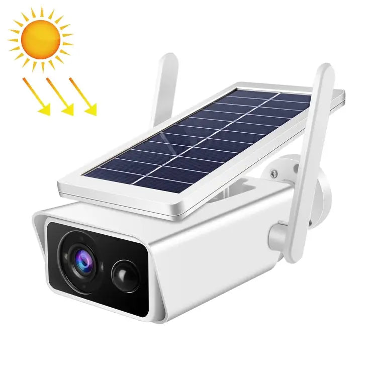 T13-2 1080P HD Solar Powered 2.4GHz WiFi Security Camera with Battery Support Motion Detection Night Vision Two Way