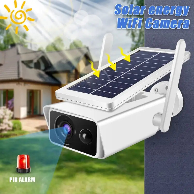 T13-2 1080P HD Solar Powered 2.4GHz WiFi Security Camera without Battery Support Motion Detection Night Vision Two Way