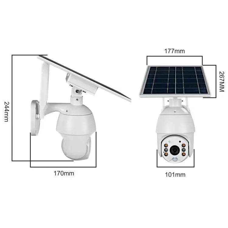 T16 1080P Full HD 4G (EU Version) Network Monitoring Solar Powered Camera Support PIR + Radar Alarm Night Vision Two