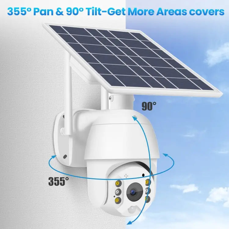 T16 1080P Full HD 4G (US Version) Network Monitoring Solar Powered Camera Support PIR + Radar Alarm Night Vision Two