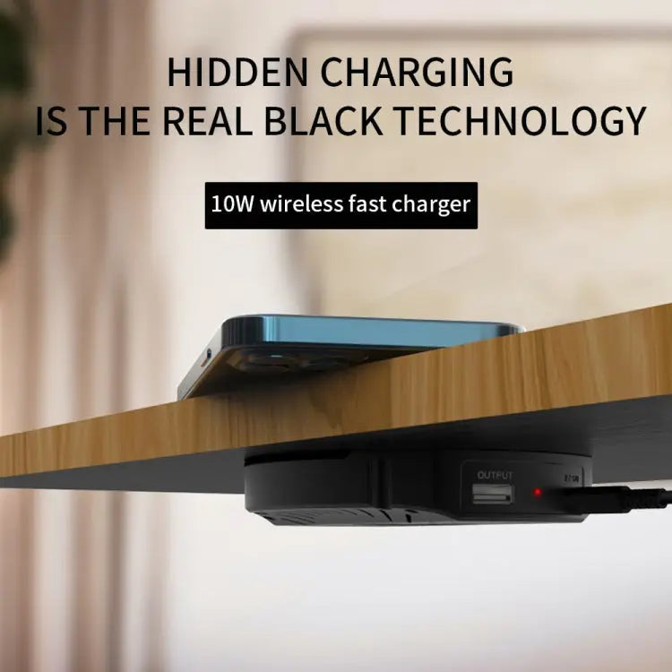 T16 10W Long-distance Air-tight Magnetic Wireless Charger for Desktops Within 30mm Thickness - T16