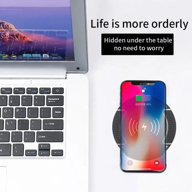 T16 10W Long-distance Air-tight Magnetic Wireless Charger for Desktops Within 30mm Thickness - T16